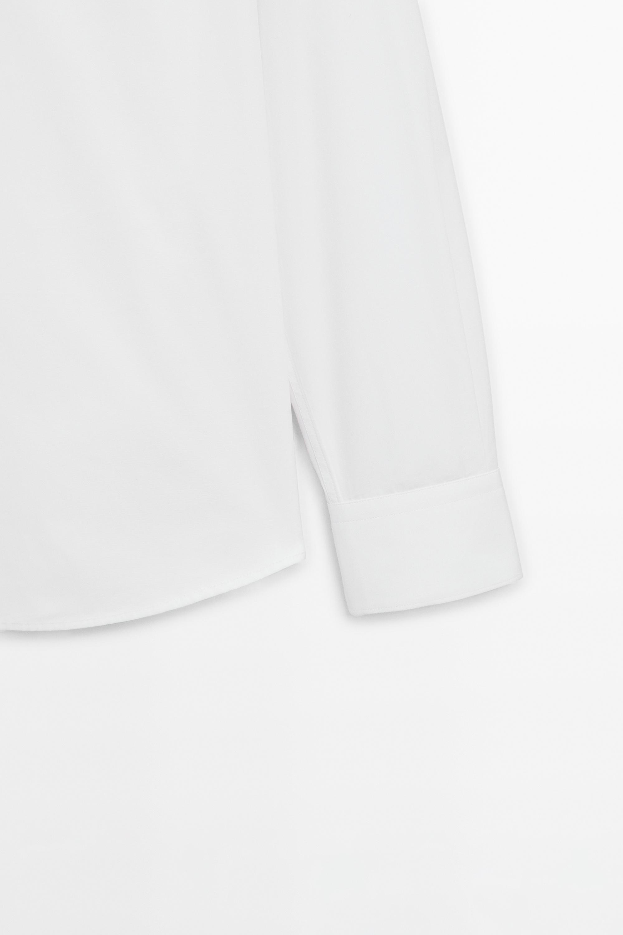 Chemise slim en popeline 100 % coton